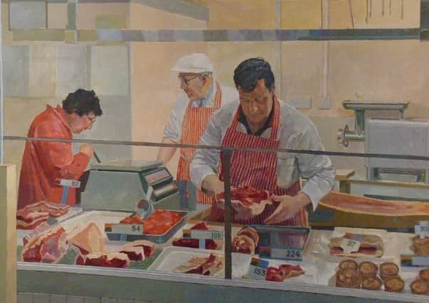 'Butcher's shop, Corn Exchange, Doncaster', by John Sprakes