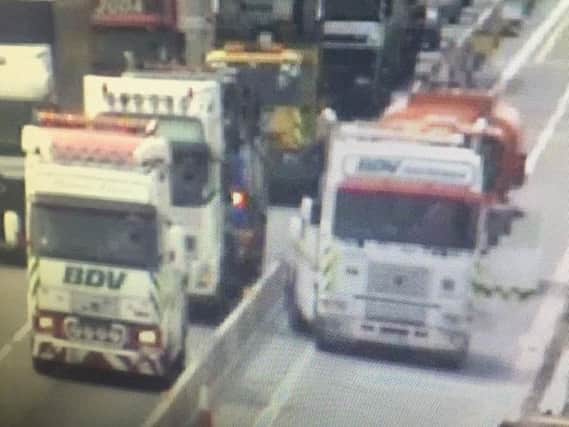 There are heavy tailbacks on the M1 because of the broken down lorry.(Photo: SYPOperations/Twitter).