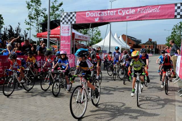 The start of the Under 8's race at the Doncaster Cycle Festival. Picture: Andrew Roe