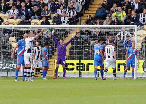 Marko Marosi, pictured during a rare first team appearance at Notts County.