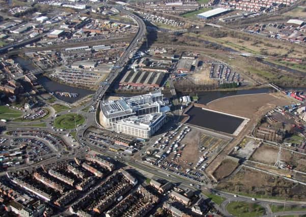 Aerial picture of Doncaster Waterfront development