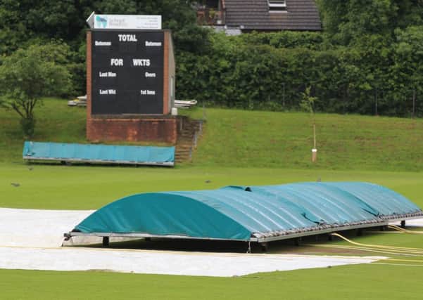 The scene at Abbeydale, where the Yorkshire South Premier League clash between Sheffield Collegiate v Doncaster Town was called off without a ball being bowled. Picture: Chris Etchells