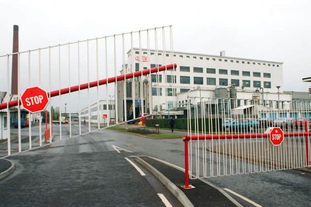 The distinctive building before its demolition in 2000.