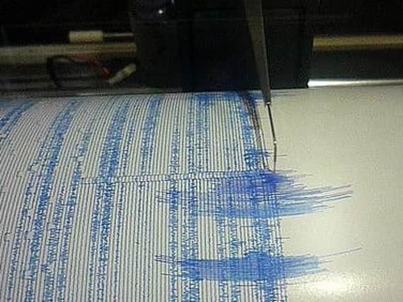 An earth tremor which reached 1.8 on the Richter scale rocked Yorkshire and Manchester last night.
