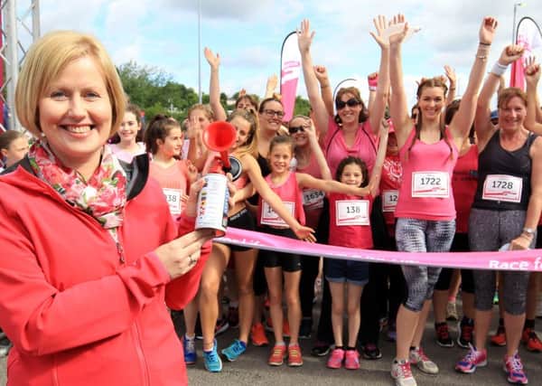 The Sheffield Race for Life 5k event at Meadowhall. Jayne Gosling, a cancer nurse who is also battling the disease started the race. Photo: Chris Etchells