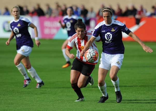 FA Women's Super League action between Sunderland Ladies v Doncaster Rovers Belles.