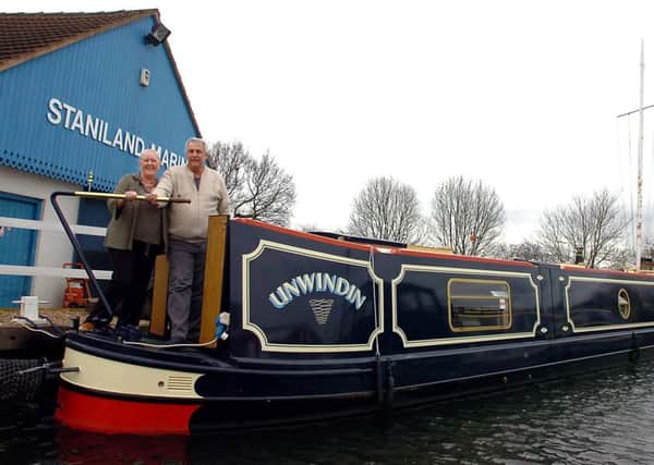 A narrowboat at Staniland Marina, which is to get a hair dressing salon