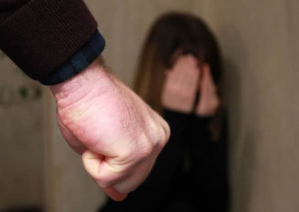 STOCK: Domestic violence illustraion.