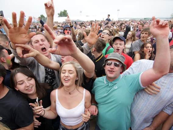 Music fans go large at the 'last' Mosborough Music Festival. Picture: Glenn Ashley.