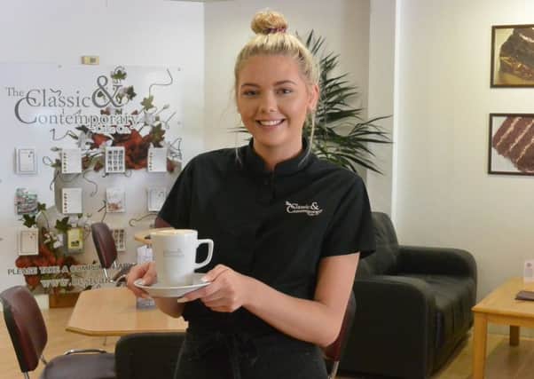 Coffee shop at Yorkshire Caravans, of Bawtry, offering a free single shot coffee