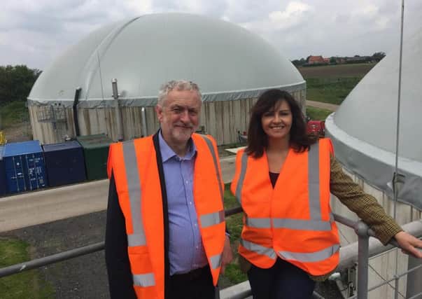 Jeremy Corbyn with Caroline Flint MP.