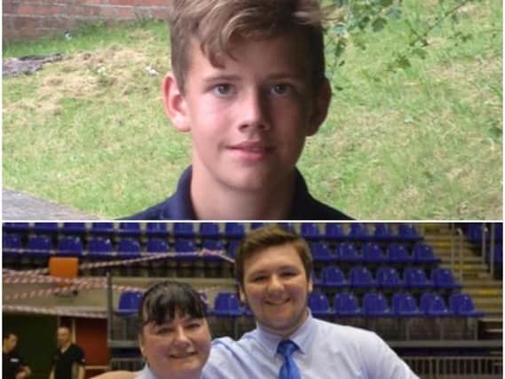 Top picture: Bradley Gannon, 13,
Bottom picture: Clare Laybourne, 42, with her son Tom Laybourne, 16,