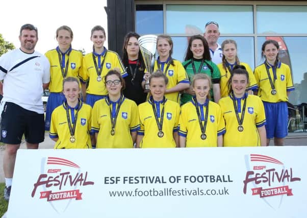 Doncaster Belles under-15s became ESF champions at St George's Park.