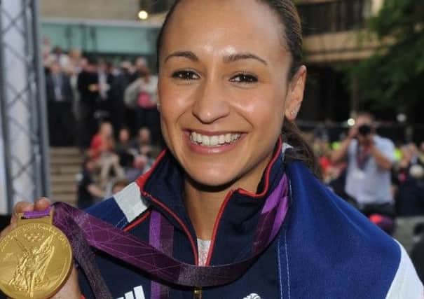 Jessica Ennis-Hill with her gold medal.