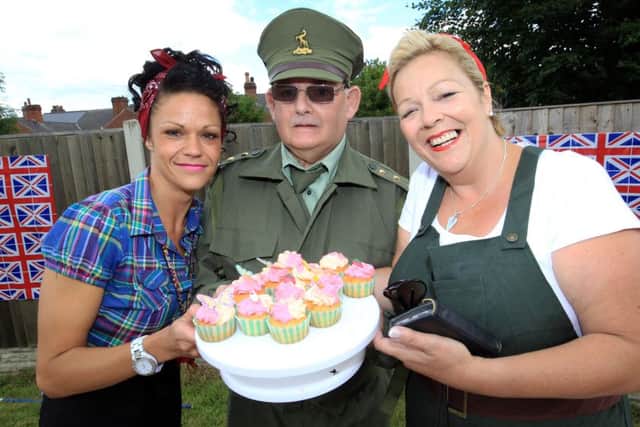 A 1940's garden party was held at Brookwood Car Home in Doncaster. Pictured are Pippa McFarlane, David Maidens, and Lyn George.