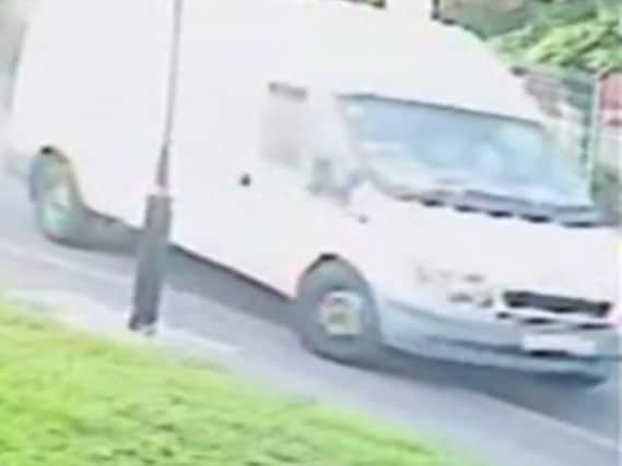 The CCTV image of the van in Hexthorpe.