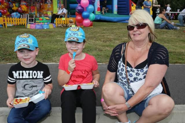 NDFP Party on the Pit. Henry Fraser age 5, Jessica Fraser age 8, Karan Fraser (Nanan)