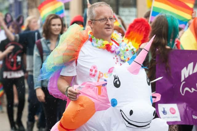 Doncaster Pride event gets underway with a parade around the town centre