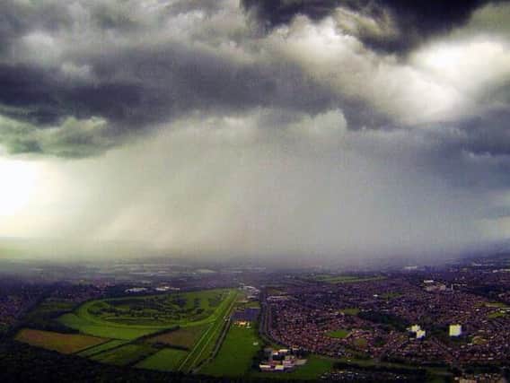 Rain clouds over Doncaster, captured here by Simon Huntridge.