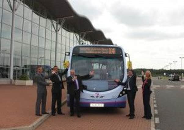 The new airport bus is launched.