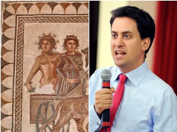 Spot the difference - is this Ed Miliband pictured naked on a Roman mosaic?
