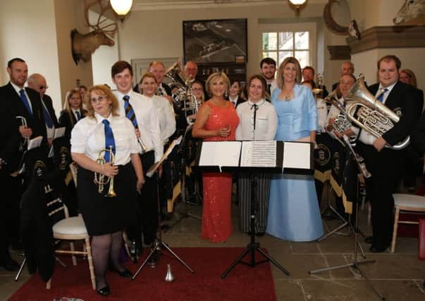 Lesley Garrett with the Deepcar Brass Band