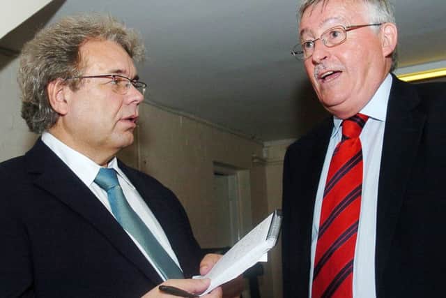 Peter Catt interviewing Rovers major shareholder Dick Watson