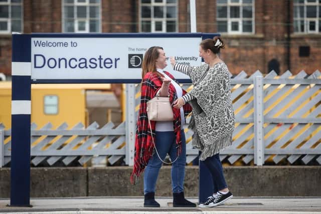 The pair meet up at Doncaster railway station. (Photo: SWNS).