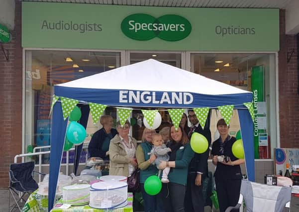 Mexborough Specsavers during their fundraising effort.