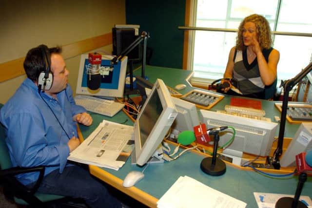 BBC Radio Sheffield's breakfast team, Toby Foster and Antonia Brickell.