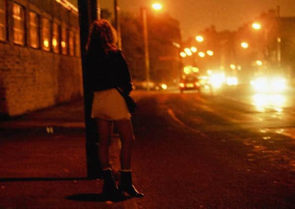 A prostitute at work