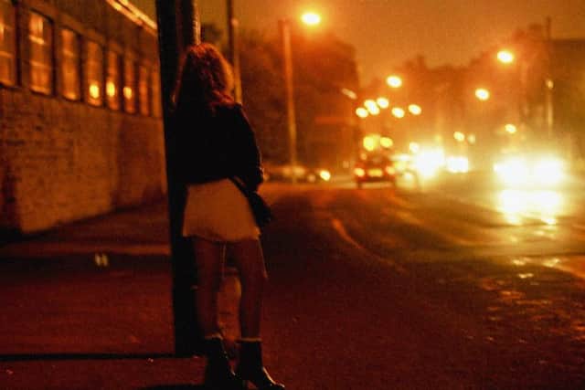 6 January 2016.......    Prostitute working in in Leeds red light district in Holbeck.
Posed by Models Picture Tony Johnson