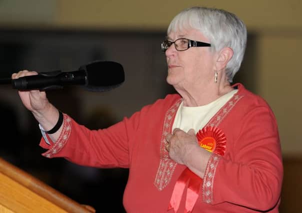 Labour candidate Iris Beech held Askern Spa Ward at the election vote 2014 for Doncaster at Doncaster Racecourse. Picture: Andrew Roe