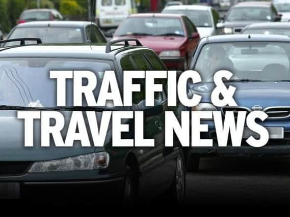Two lanes of the northbound stretch of the M1, around Adwick-le-Street, are closed