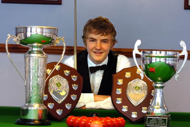 Chris Keogan at 16, with his trophy haul