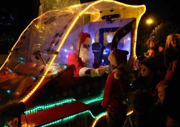 Santa arrives at the Misterton Christmas lights switch-on event last year