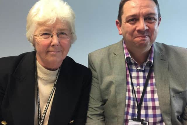 Mayor of Doncaster Ros Jones and Chief Financial Officer Steve Mawson