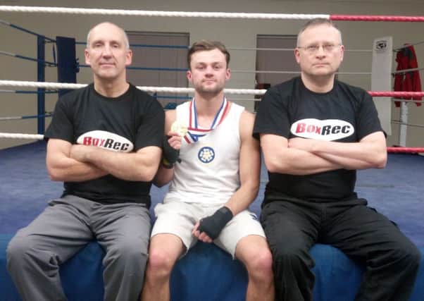 Doncaster Boxing Academy: Ian Allcock (coach), Joshua Padley (champion), John Sheppard (coach)
