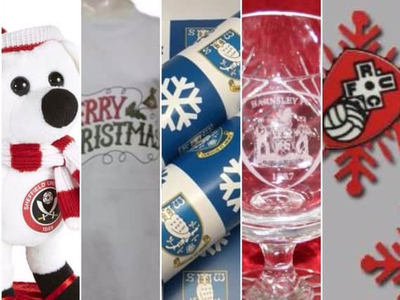 Some of the weird and wonderful gifts on offer at the region's football club's this Christmas.