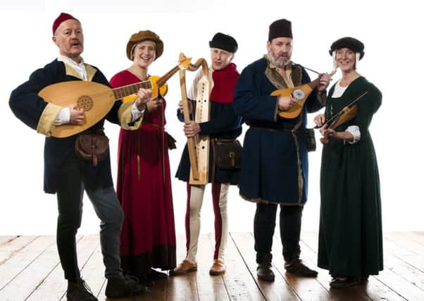 Period music group The York Waits in 15th-century costume