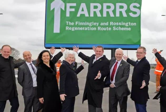 Business leaders at the FARRRS link road phase one opening.