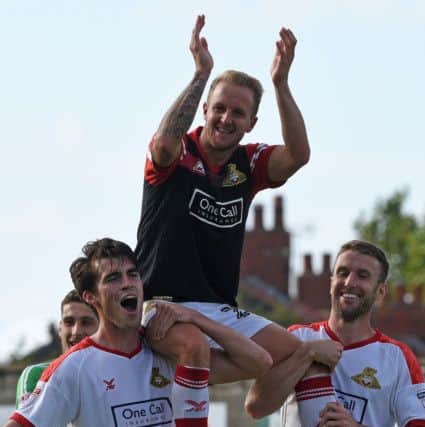 James Coppinger made his 500th Rovers appearance at Morecambe.