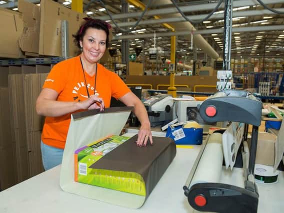 Doncaster's Amazon depot is wrapping up hundreds of Christmas presents.