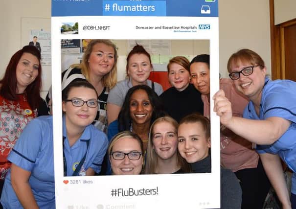 Student midwives support the flu vaccination campaign.