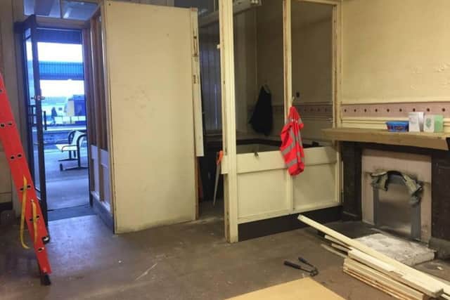 Work has begun to transform the empty room on Platform 3B of the station into a new watering hole called theDraughtsman Alehouse.