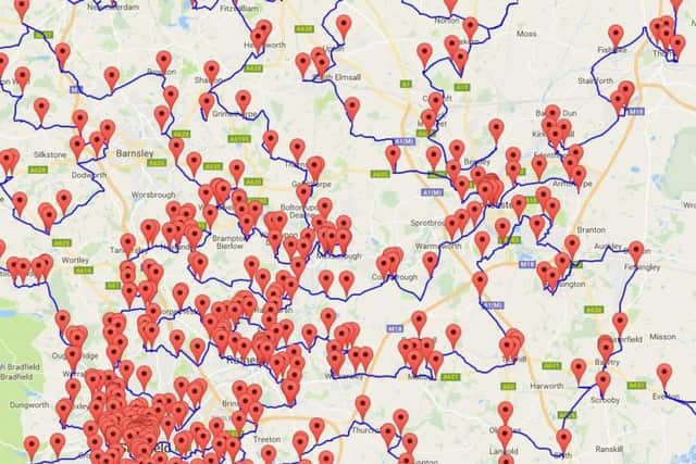 Here's a map of South Yorkshire's pubs. Can you find your favourite? (Photo: Google).