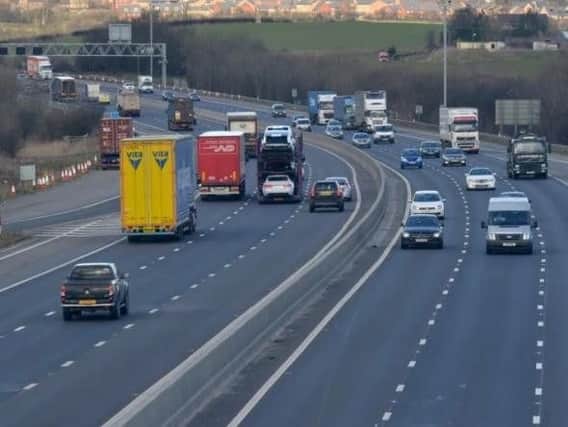 The M1 motorway in South Yorkshire.