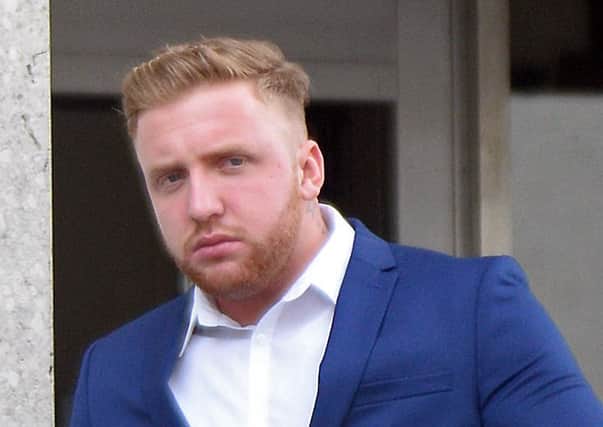 Blue Horrobin, pictured as he leaves Doncaster Magistrates Court. Picture: Horrobin MC 2