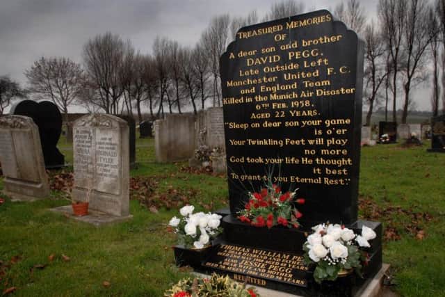 David Pegg's grave in Doncaster.