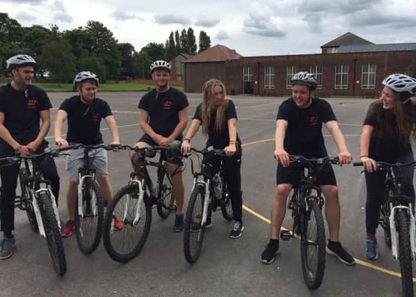 Hall Cross students take part in a triathlon to fundraise for DoE Malawi trip